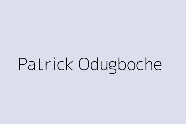 Patrick Odugboche